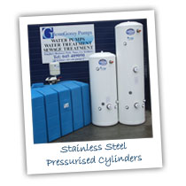 Stainless steel pressurised cylinders